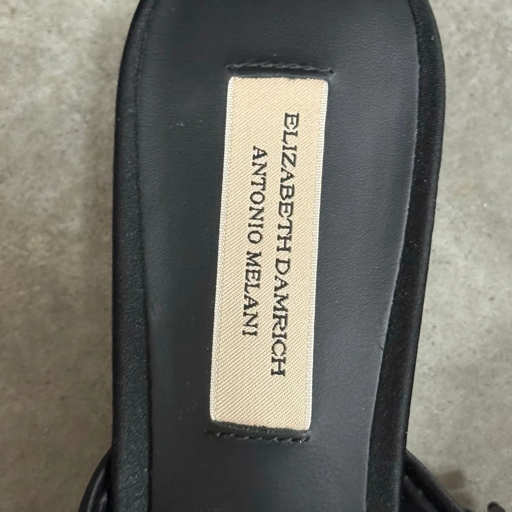 Antonio Melani x Elizabeth Damrich Babe Satin Ornamented Mules - Picture 3 of 8